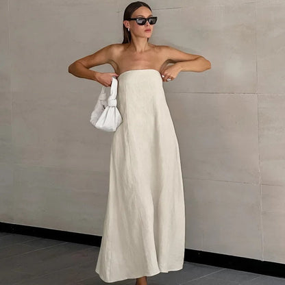 Elegant Sleeveless Summer Maxi Dress