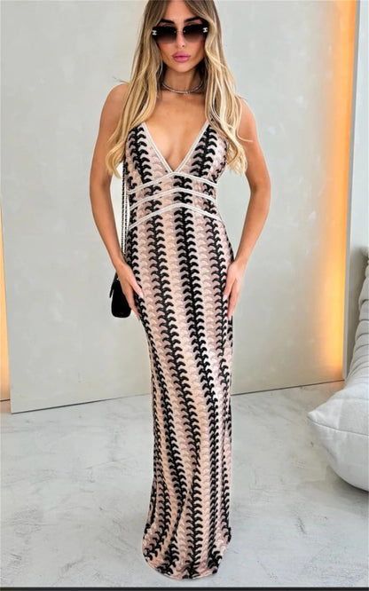 Bohemian Crochet Summer Beach Dress
