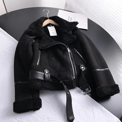 Alina | Women's Stylish Leather Puffer Coat
