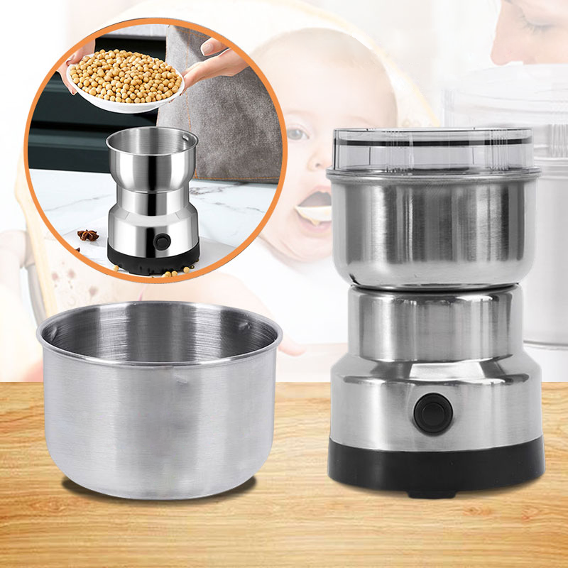 Compact Electric Coffee Grinder - Stainless Steel Mill