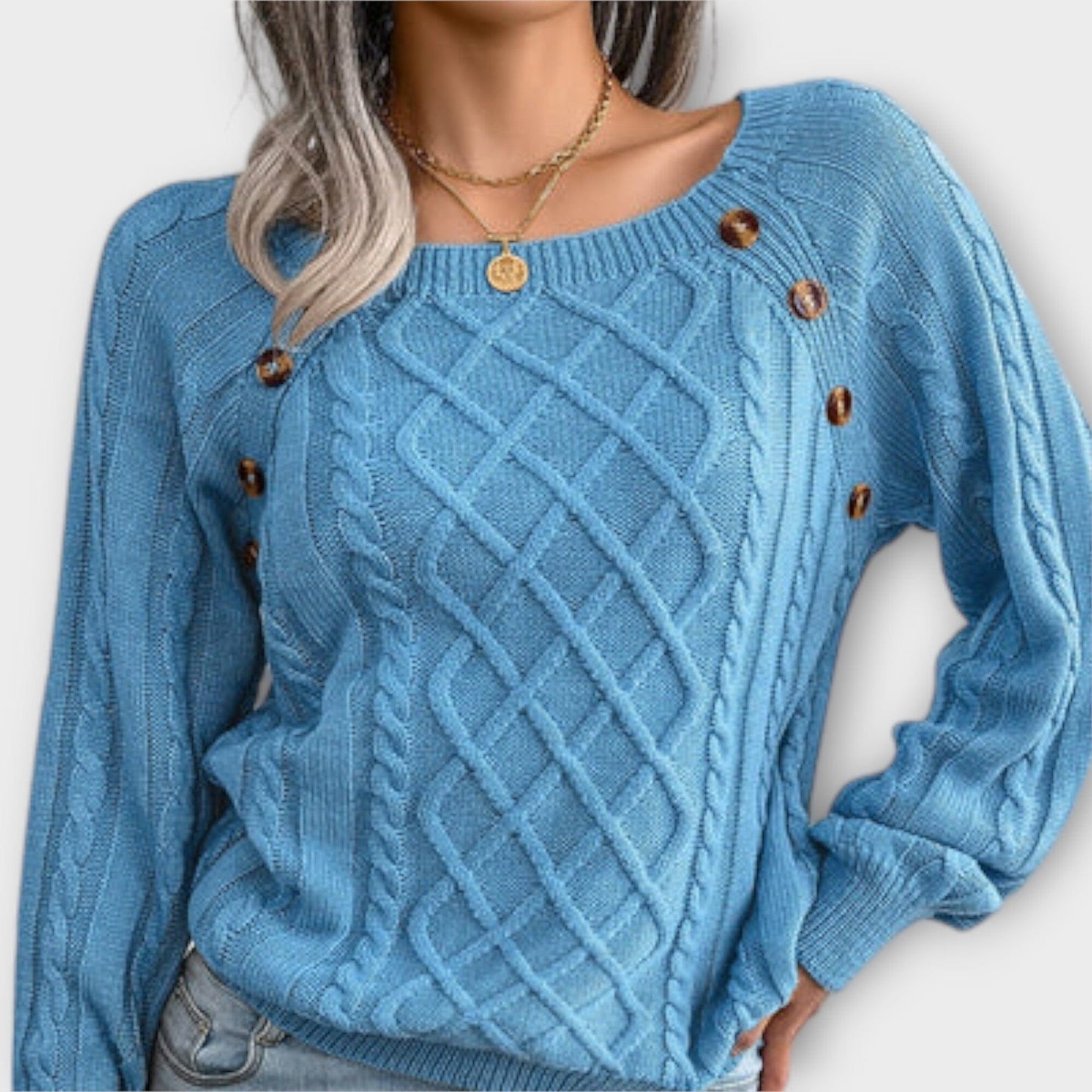 Cozy Button Front Knit Sweater
