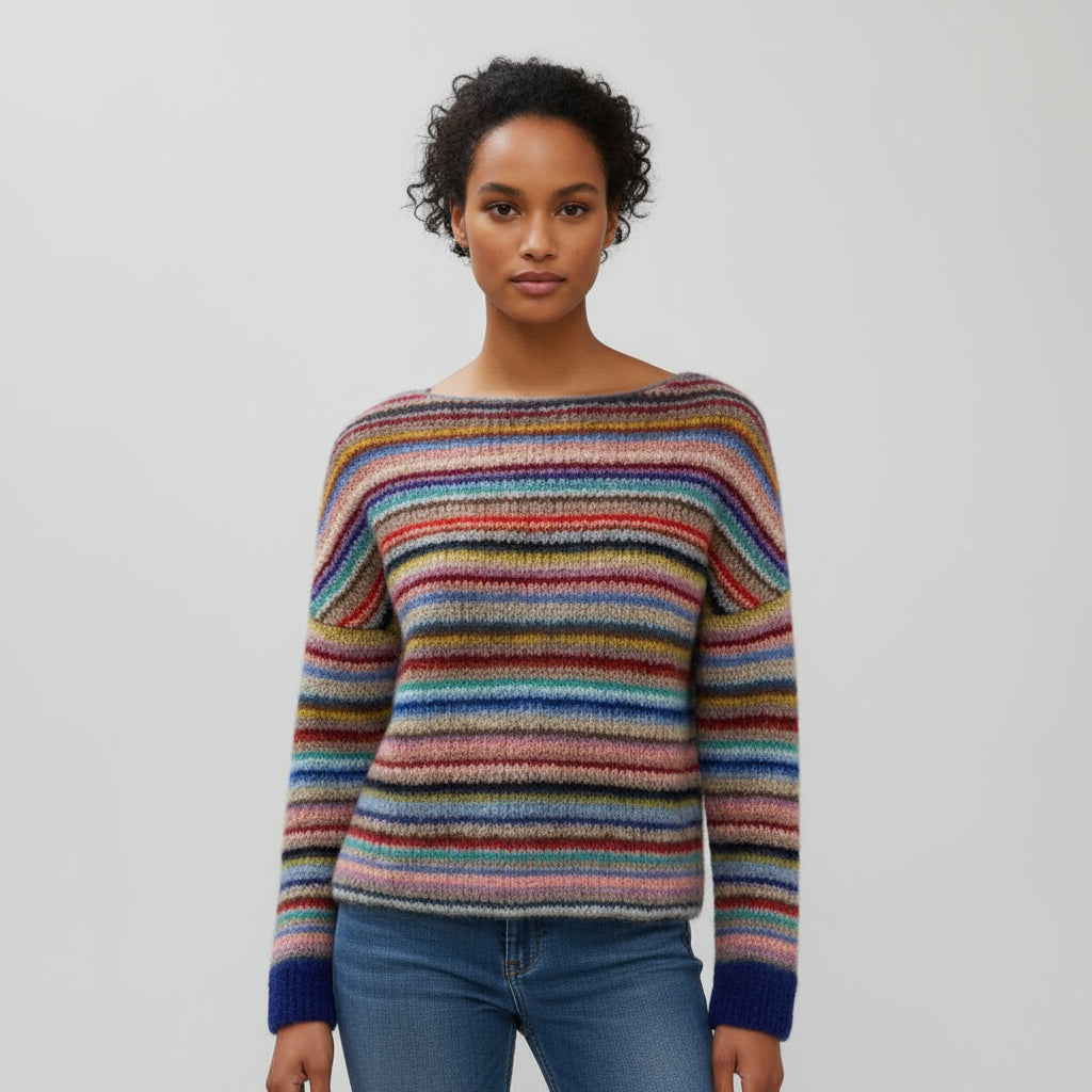 Comfy Colorful Relaxed Fit Sweater - Luxivelle