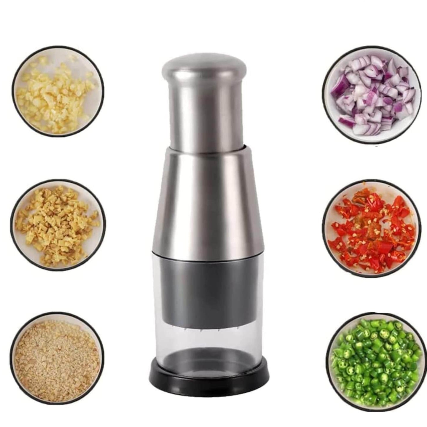 Easy Use Manual Veg Chopper Stainless Steel Cutter
