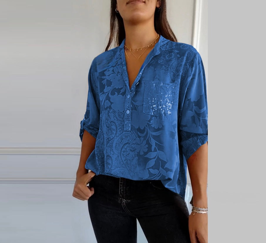 Ladies Lightweight Breathable Henley Top