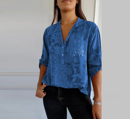 Ladies Lightweight Breathable Henley Top