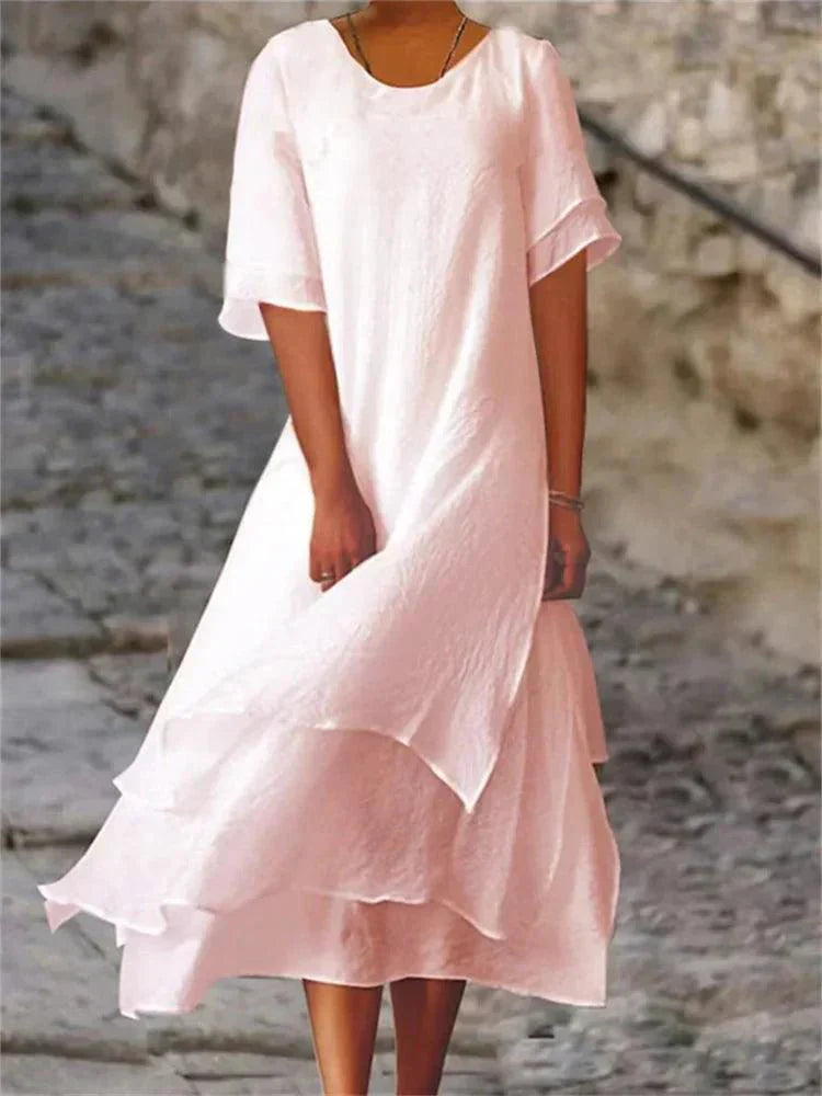 Maya | White Floral Maxi Dress for Women-1