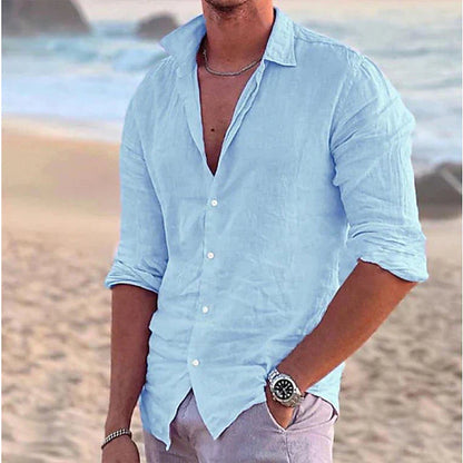 Variant image for Zander Men's Linen Shirt – Lightweight Cotton Blend, Casual Comfort-13