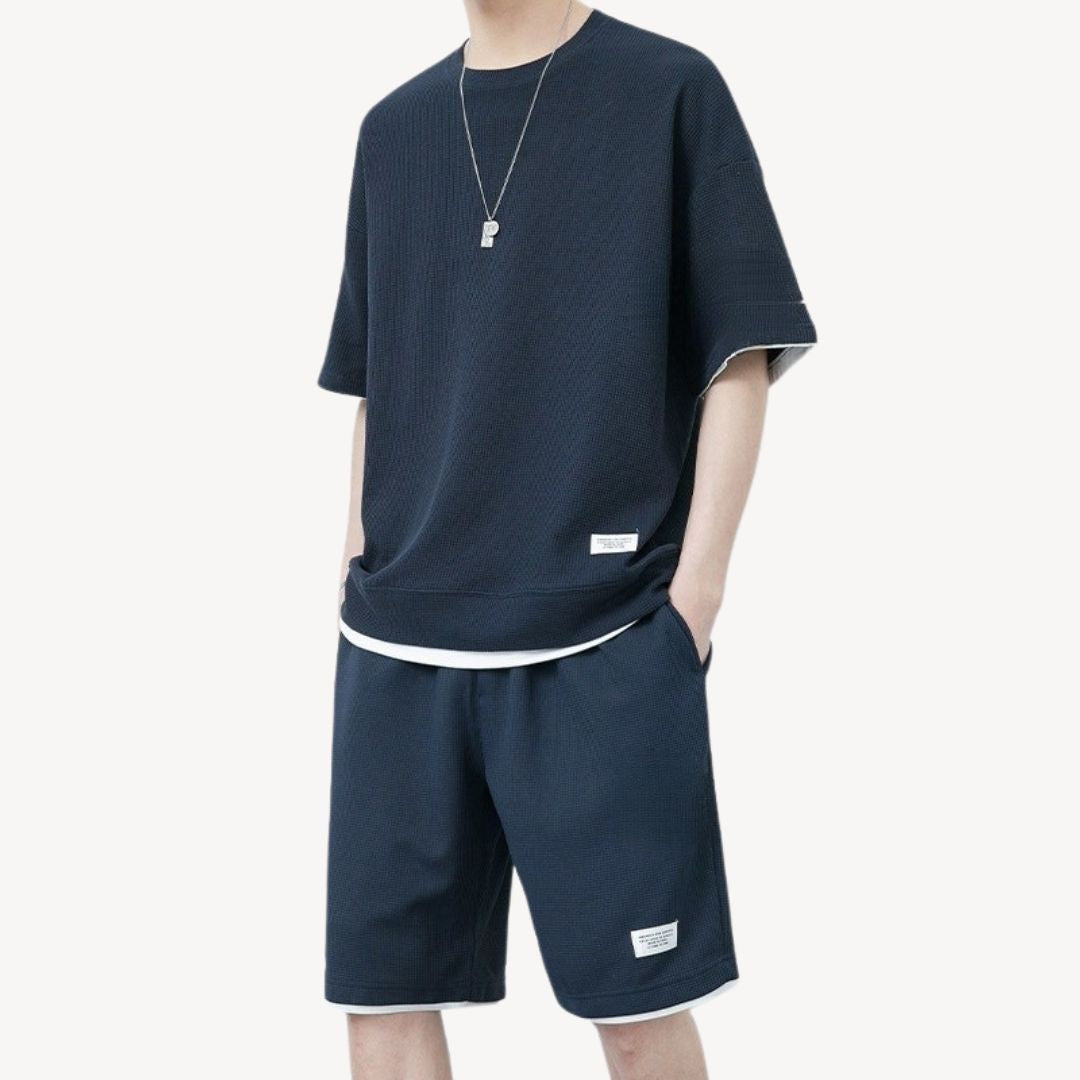 Soft Casual Shorts Set for Men - Loose Fit - Luxivelle