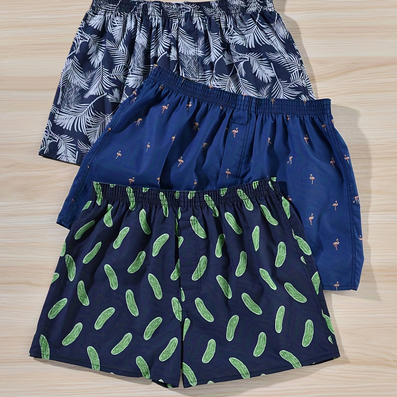 "Men's 100% cotton boxers with modern plant print, showcasing stylish comfort and breathability for daily wear."