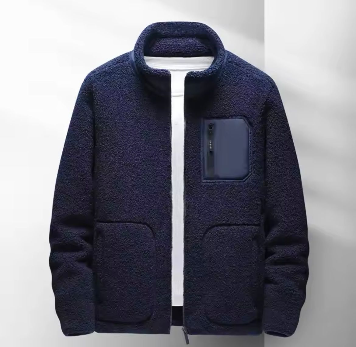 Men's autumn fleece jacket 'Logan', sleek design, premium warmth, versatile layering; perfect for cooler days.