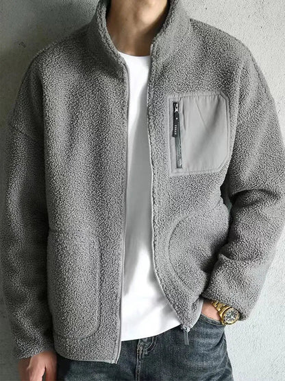 Men's autumn fleece jacket 'Logan', sleek design, premium warmth, versatile layering; perfect for cooler days.