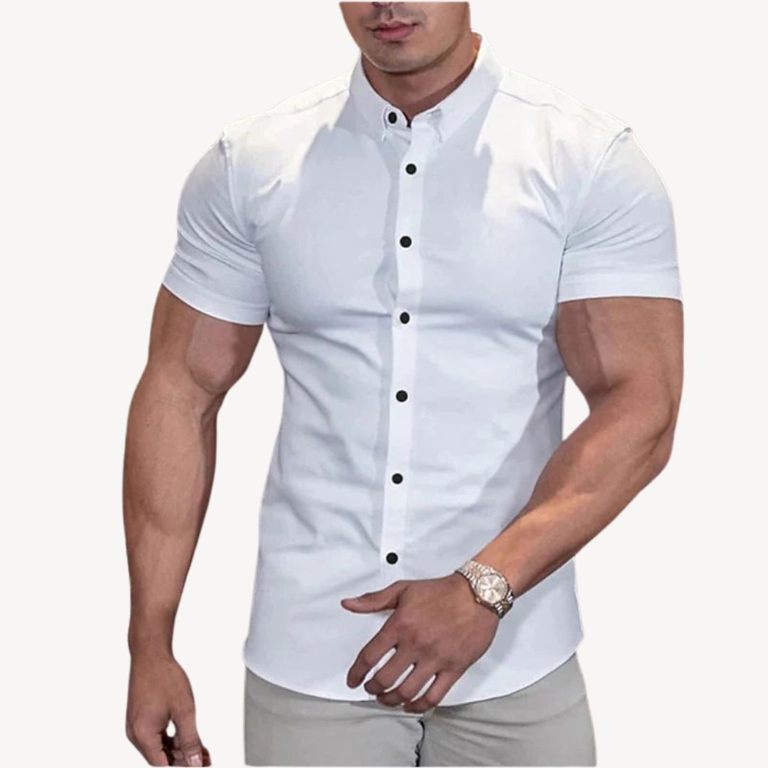 Slim Fit Casual Short Sleeve Men's Shirt - Luxivelle
