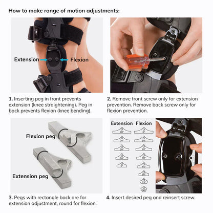 Men's black osteoarthritis unloader knee brace with adjustable straps, medial-lateral support, ideal for pain relief and mobi