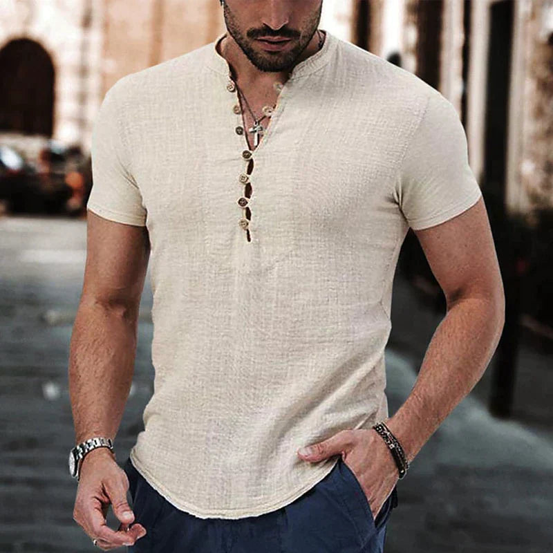 Men's Lightweight Comfortable Linen Shirt - Luxivelle