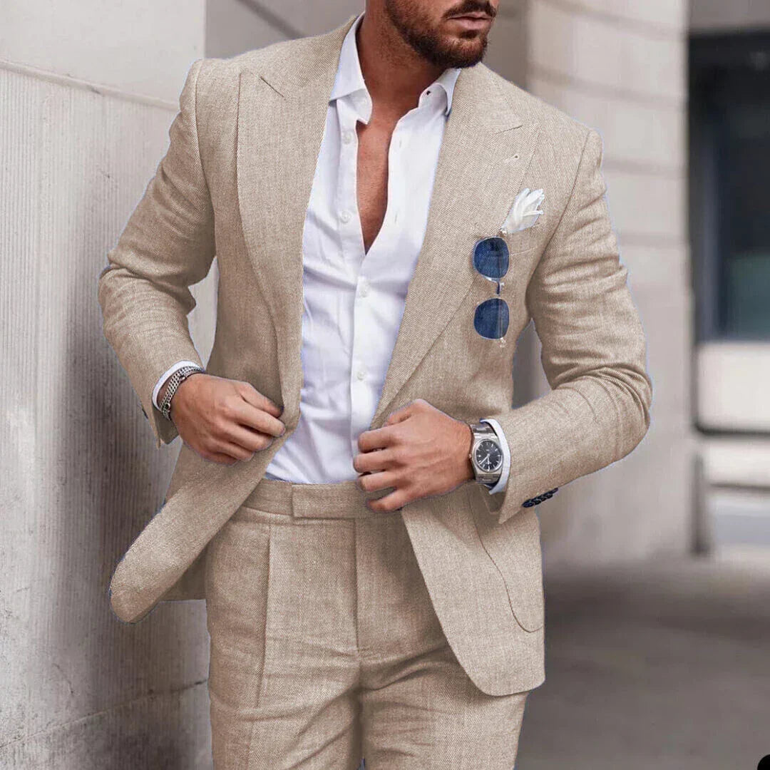 Classic Lightweight 2-Piece Wedding Suit - Luxivelle