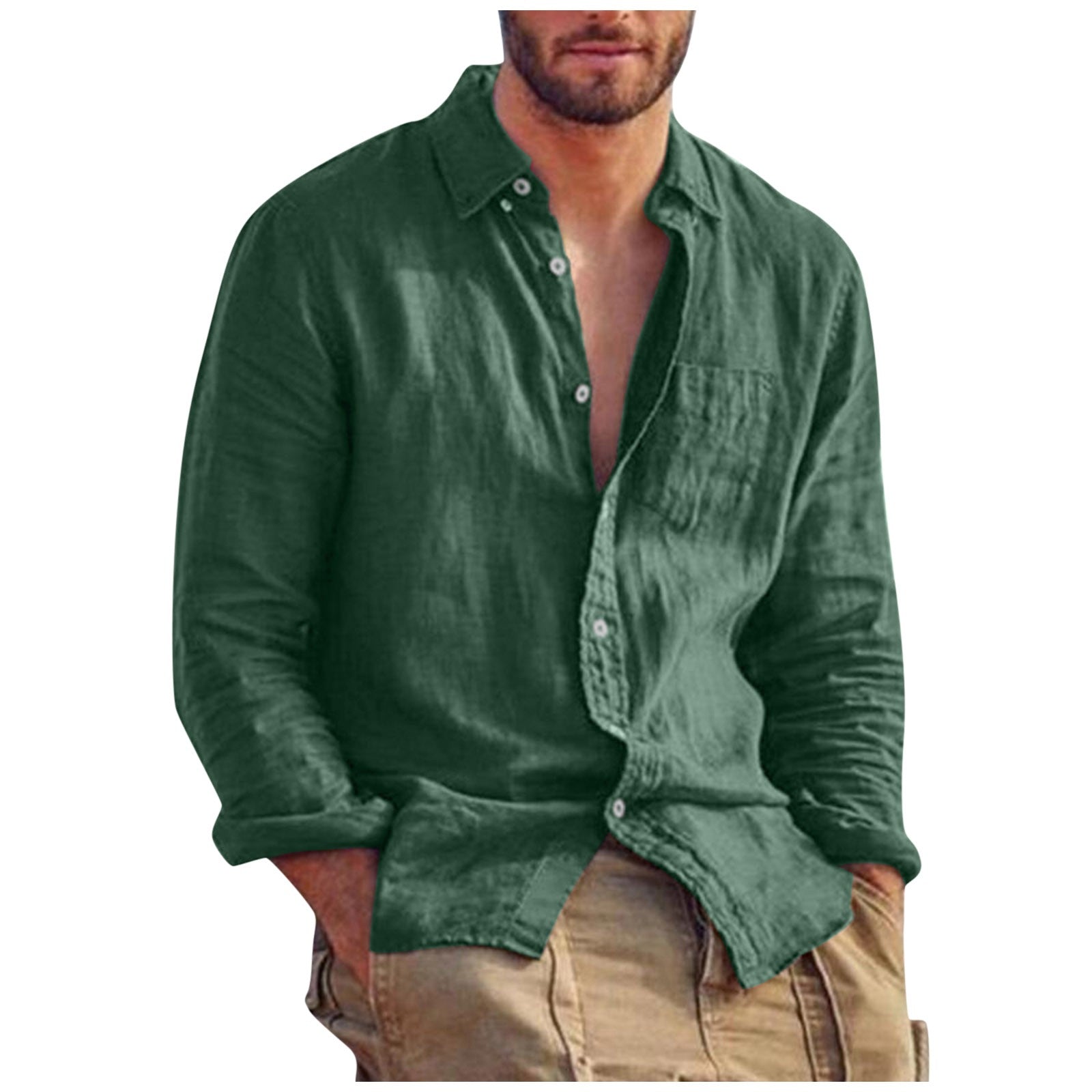 Relaxed Fit Lightweight Linen Shirt for Men - Luxivelle