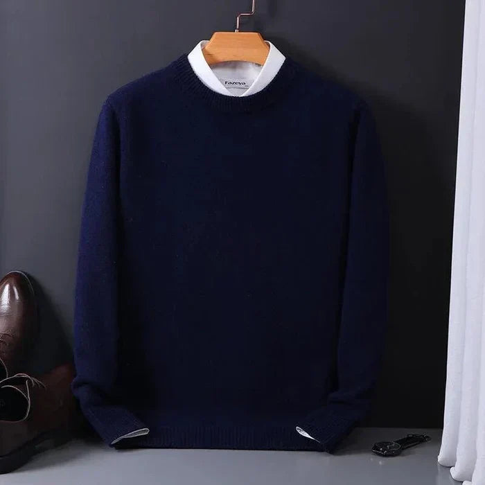 Men's cashmere loose sweater; elegant, cozy, soft texture, versatile colors, perfect for layering, casual to formal.
