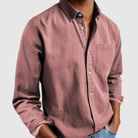Relaxed Fit Blue Jeans Shirt - Luxivelle