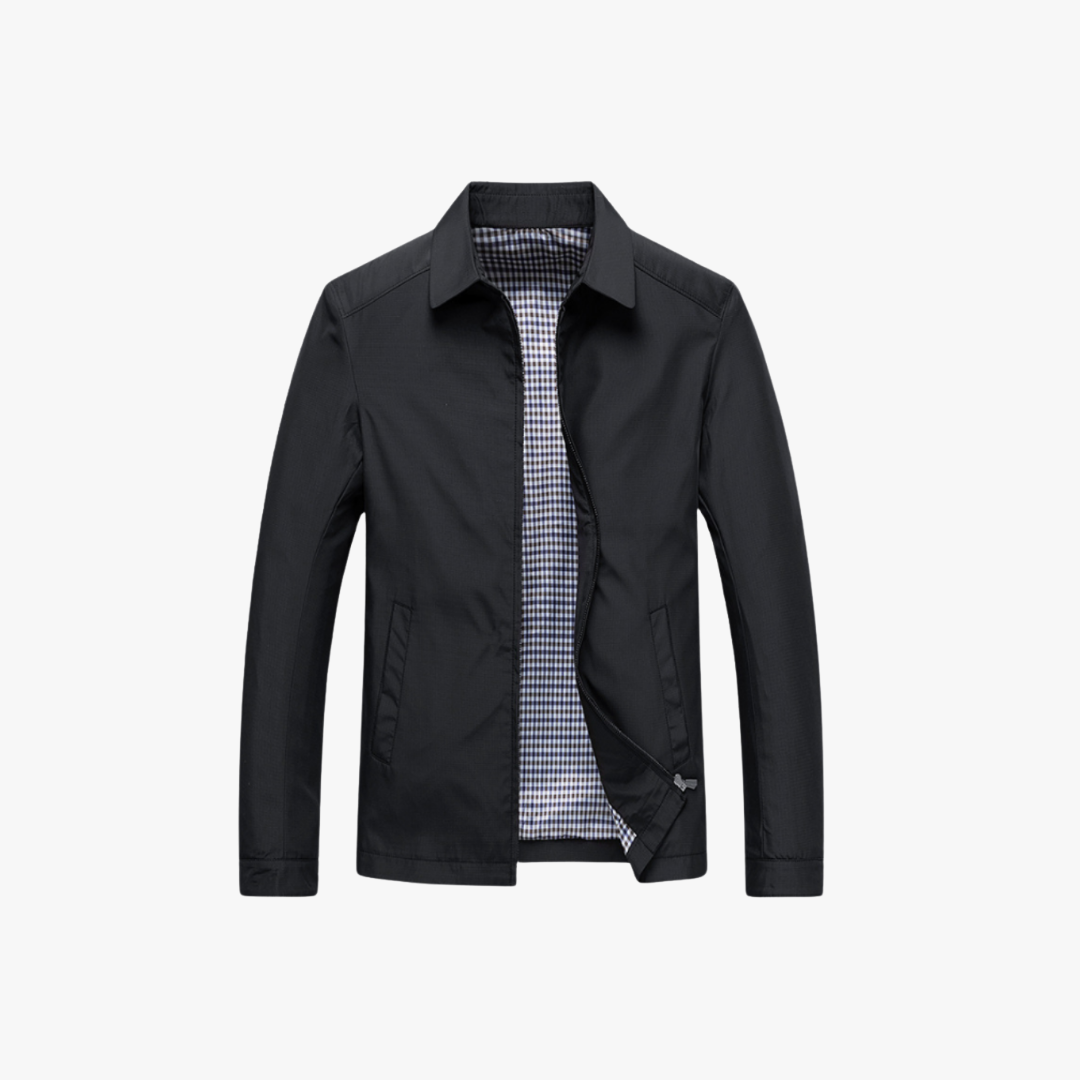 Men's casual lightweight windbreaker jacket, light and breathable, ideal for layering in transitional weather, sleek design.