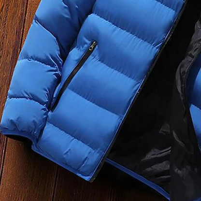 Men's casual quilted puffer jacket, lightweight insulated, autumn/winter coat in versatile colors with chic quilted design.