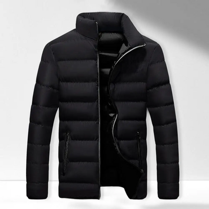 Men's casual quilted puffer jacket, lightweight insulated, autumn/winter coat in versatile colors with chic quilted design.