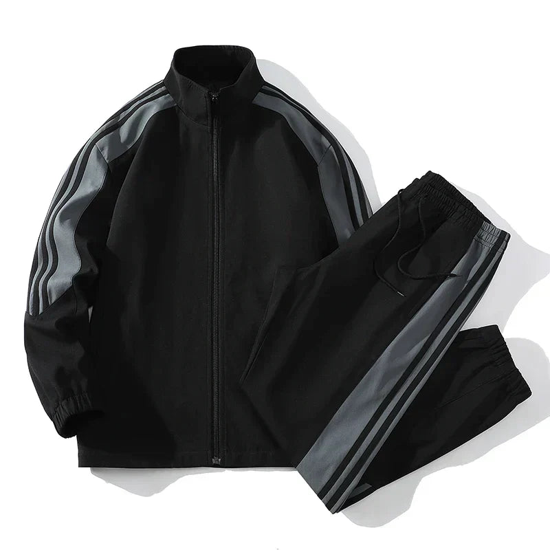 Men's Athletic Stripe Tracksuit - Comfortable & Sporty - Luxivelle