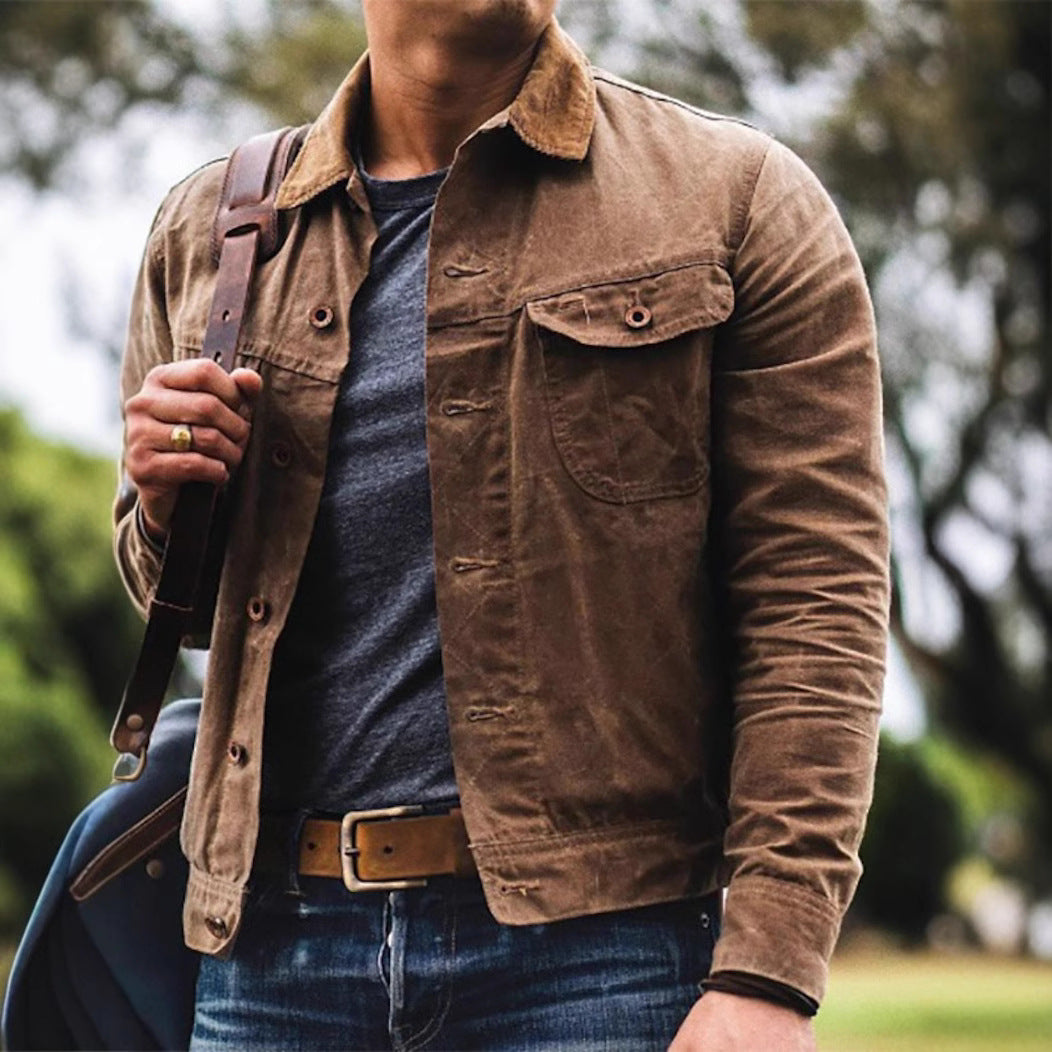 Relaxed Fit Men's Cotton Blazer Jacket - Luxivelle