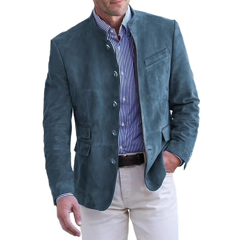 Men's Traditional Button Down Fall Coat - Luxivelle
