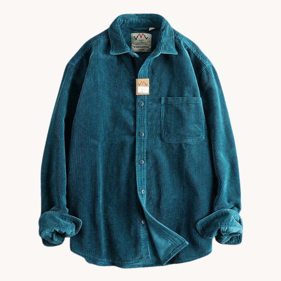 Rugged Mens Corduroy Button Down Shirt - Luxivelle