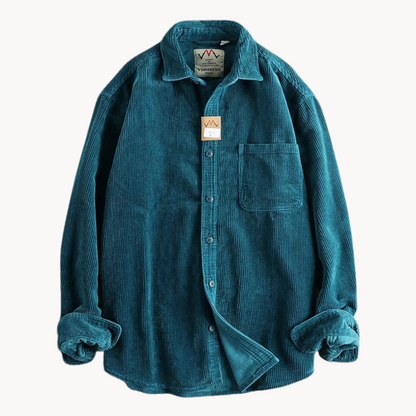 Rugged Mens Corduroy Button Down Shirt - Luxivelle