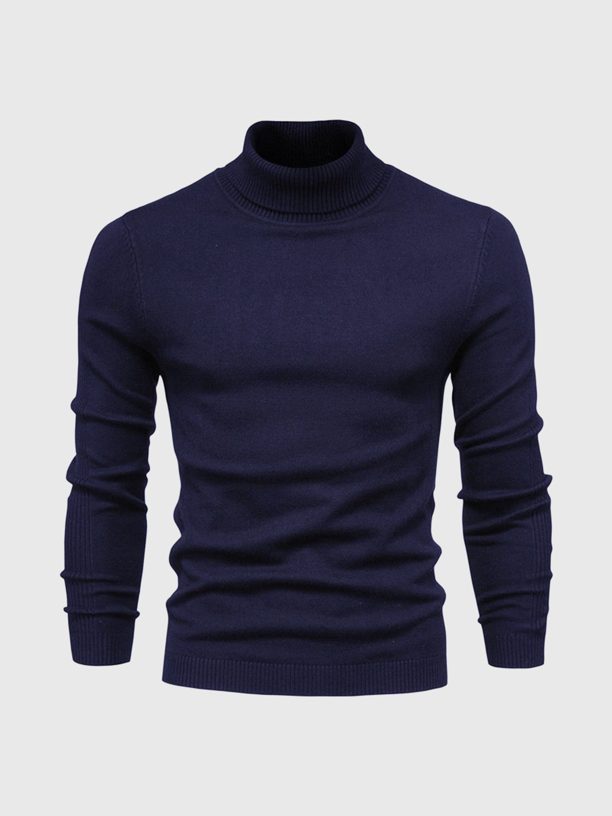 "Men's classic turtleneck sweater in elegant autumn/winter style with a sleek, modern fit; ideal for versatile occasions."