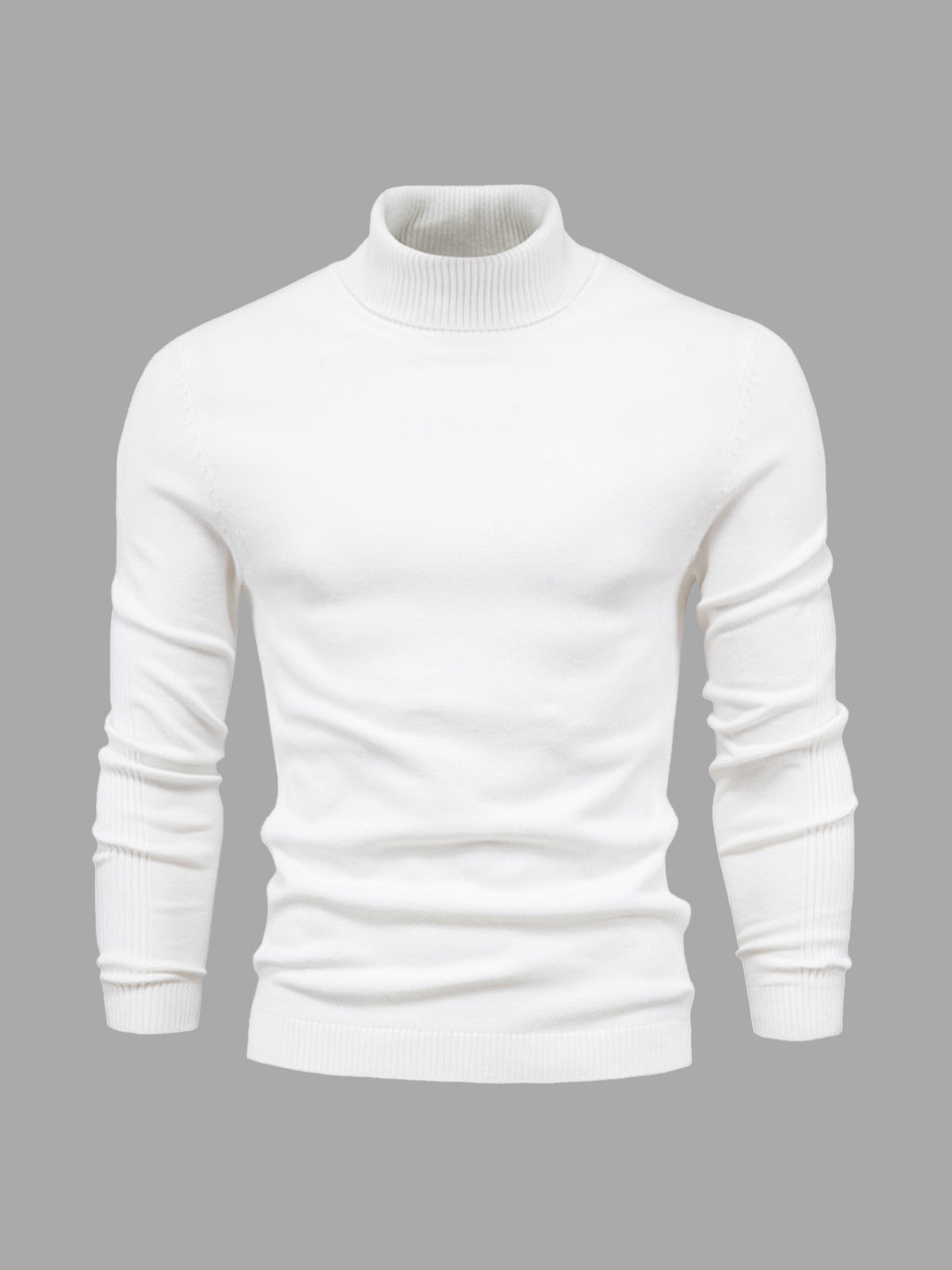 "Men's classic turtleneck sweater in elegant autumn/winter style with a sleek, modern fit; ideal for versatile occasions."