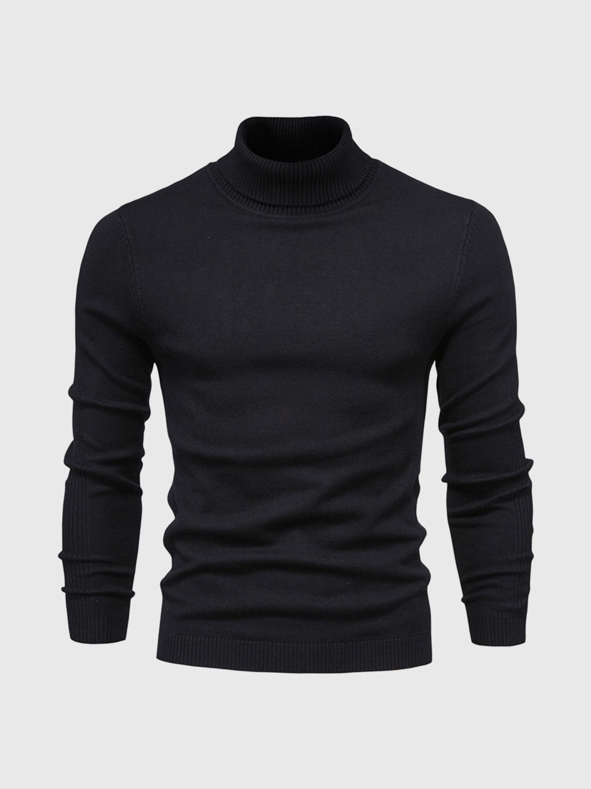 "Men's classic turtleneck sweater in elegant autumn/winter style with a sleek, modern fit; ideal for versatile occasions."