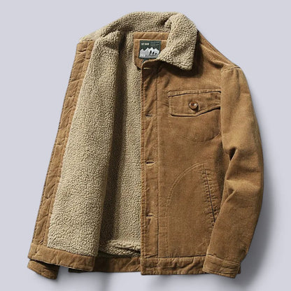 Warm Plaid Mens Fall Jacket with Fleece Lining - Luxivelle
