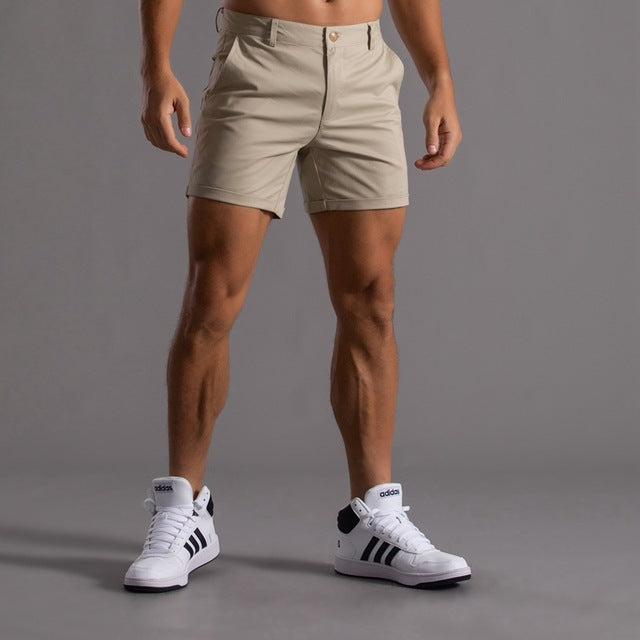 Classic Casual Beige Chino Shorts for Men - Luxivelle