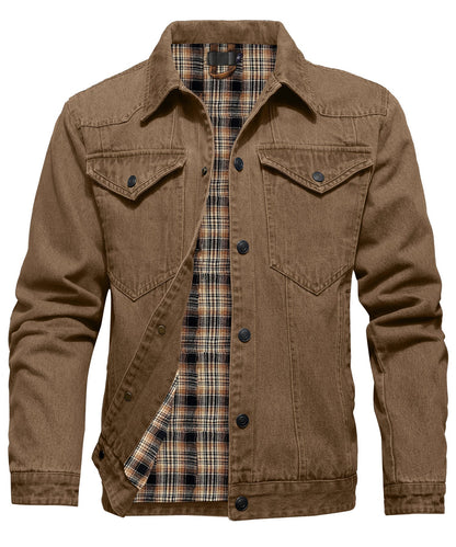 Men's Rugged Jeans Jacket - Thermal Lined - Luxivelle
