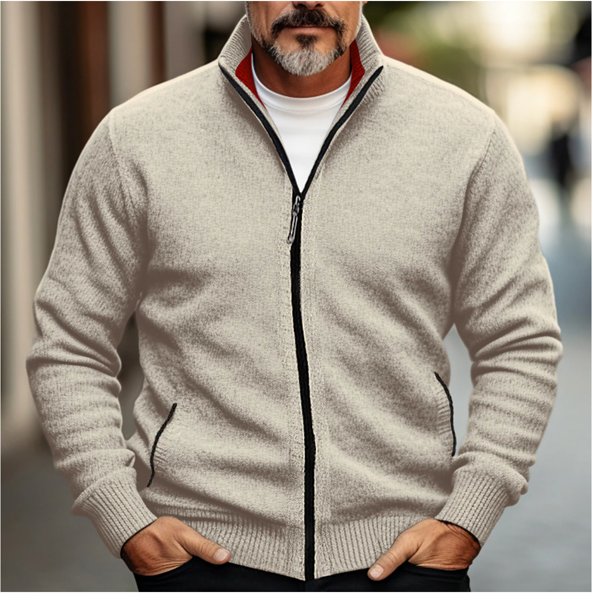 Men's Stylish Crew Neck Sweater - Traditional Fit - Luxivelle