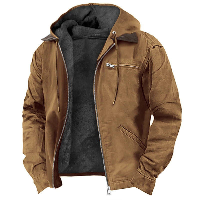 Warm Waterproof Hoodie Jacket for Men with Zip - Luxivelle