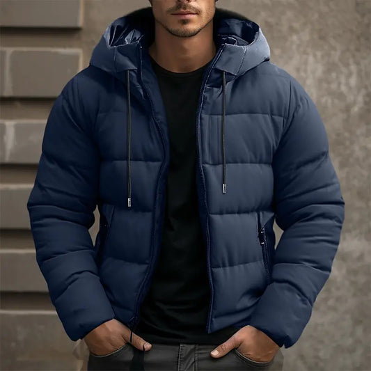 Warm Waterproof Men's Puffer Coat for Winter - Luxivelle