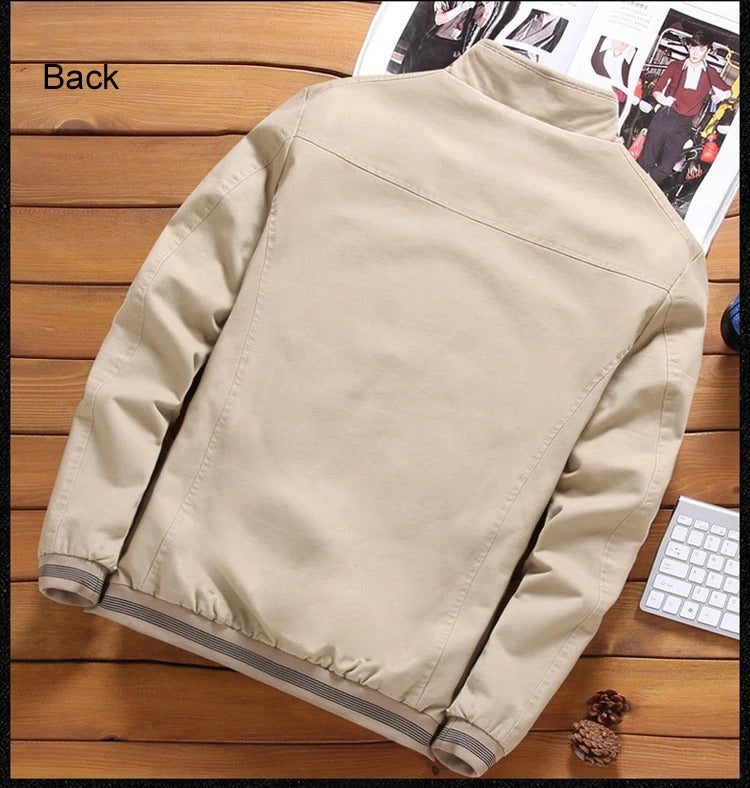"Men's Konstantin lightweight jacket, water and wind resistant, stylish design, zip closure, perfect for fall weather."