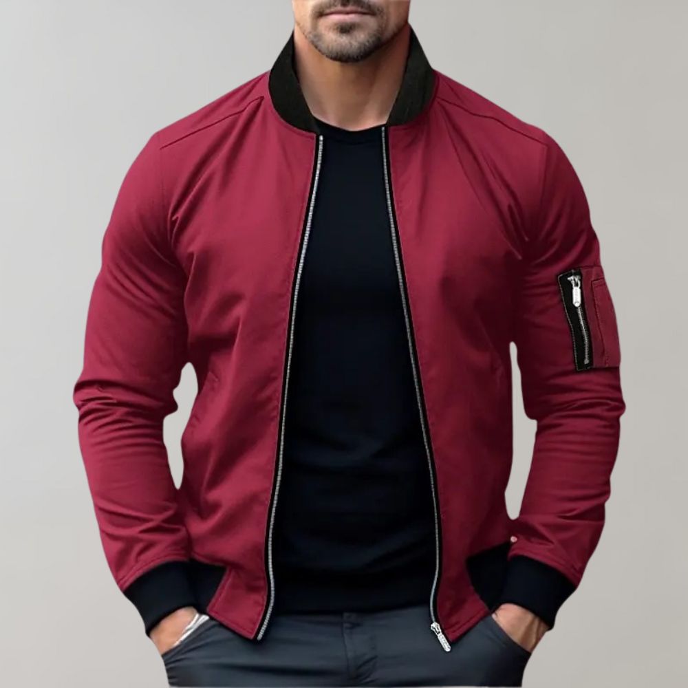 Slim Fit Water-Resistant Bomber Jacket for Men - Luxivelle