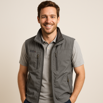 Breathable Mens Summer Waistcoat with Pockets - Luxivelle