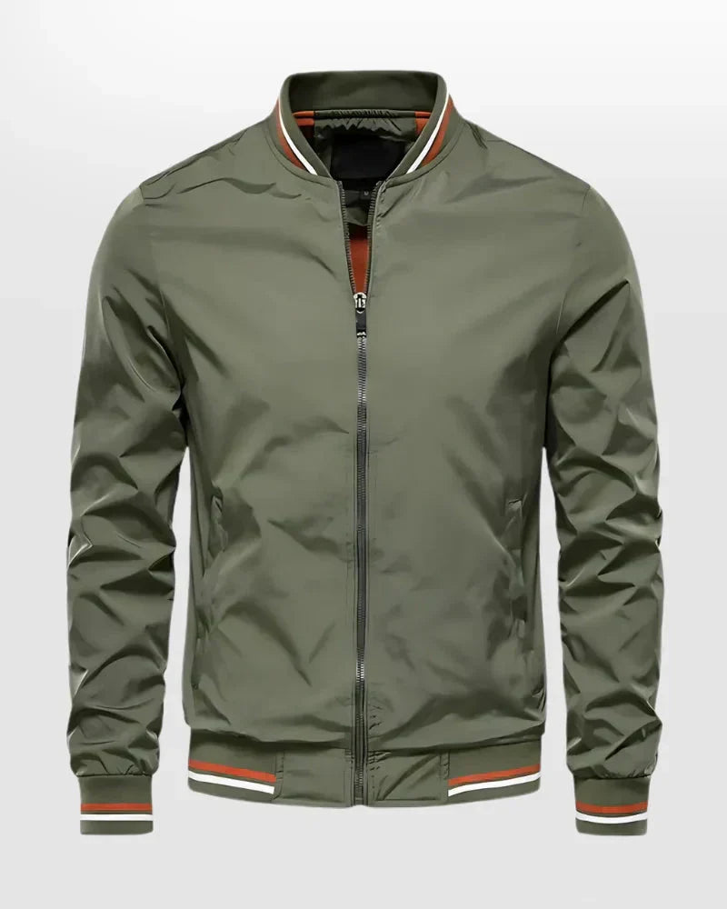 Men's Breathable Casual Stripe Bomber Jacket - Luxivelle
