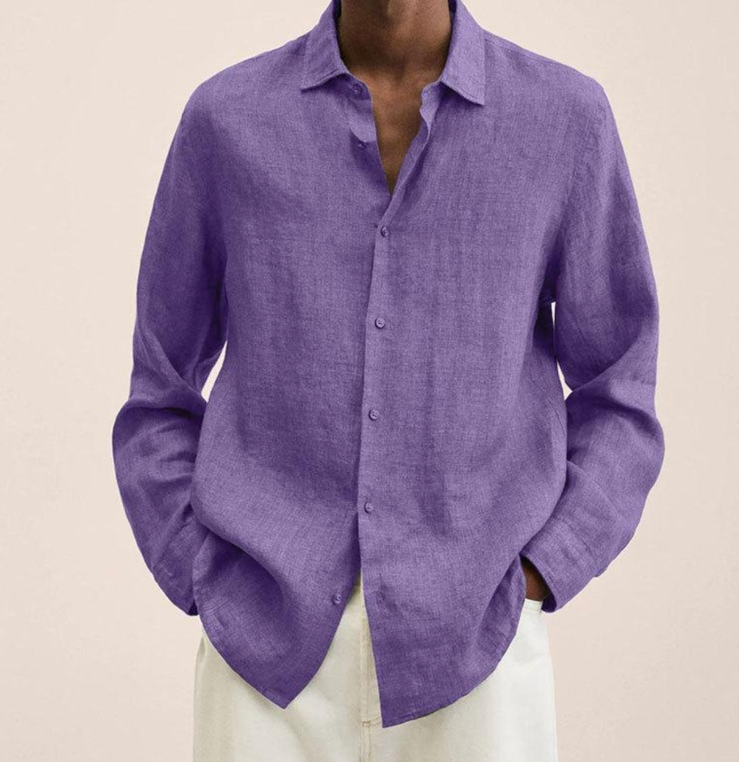 Men's Lightweight Casual Linen Shirt - Luxivelle