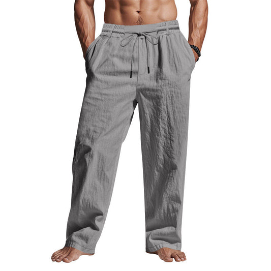 Casual Linen Pants - Elastic Waist, Loose Fit - Luxivelle