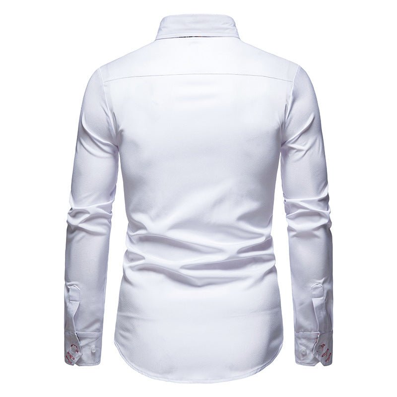 Classic Slim Fit Long Sleeve Men's Shirt - Luxivelle