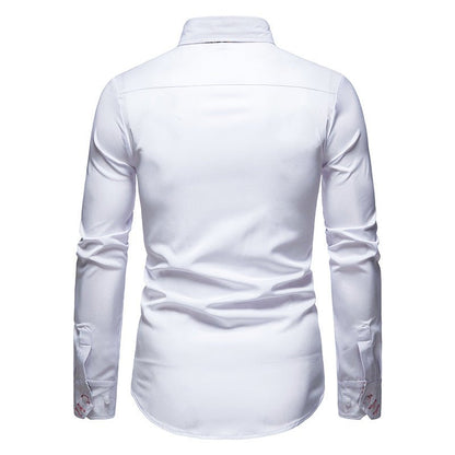 Classic Slim Fit Long Sleeve Men's Shirt - Luxivelle
