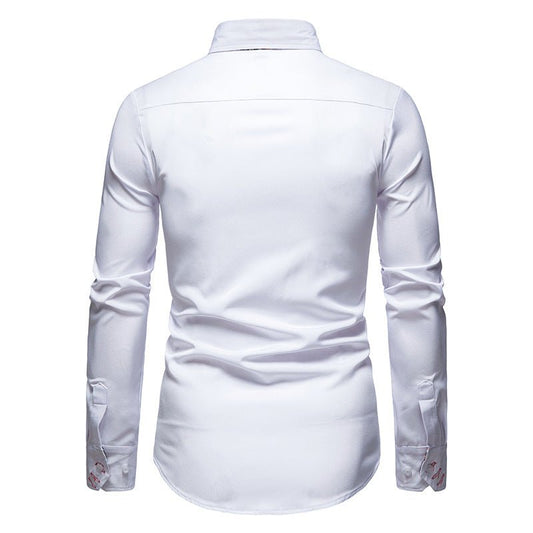 Classic Slim Fit Long Sleeve Men's Shirt - Luxivelle