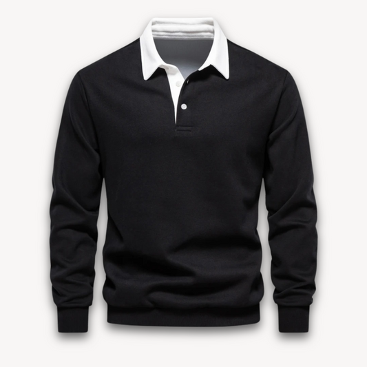Classic Blue Crew Neck Cotton Sweater - Luxivelle
