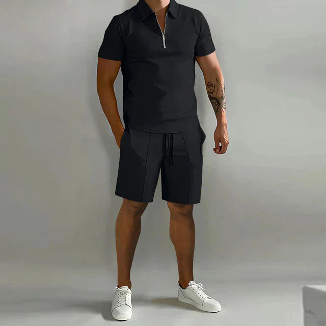 Men's Classic Golf Polo Shorts Outfit - Luxivelle